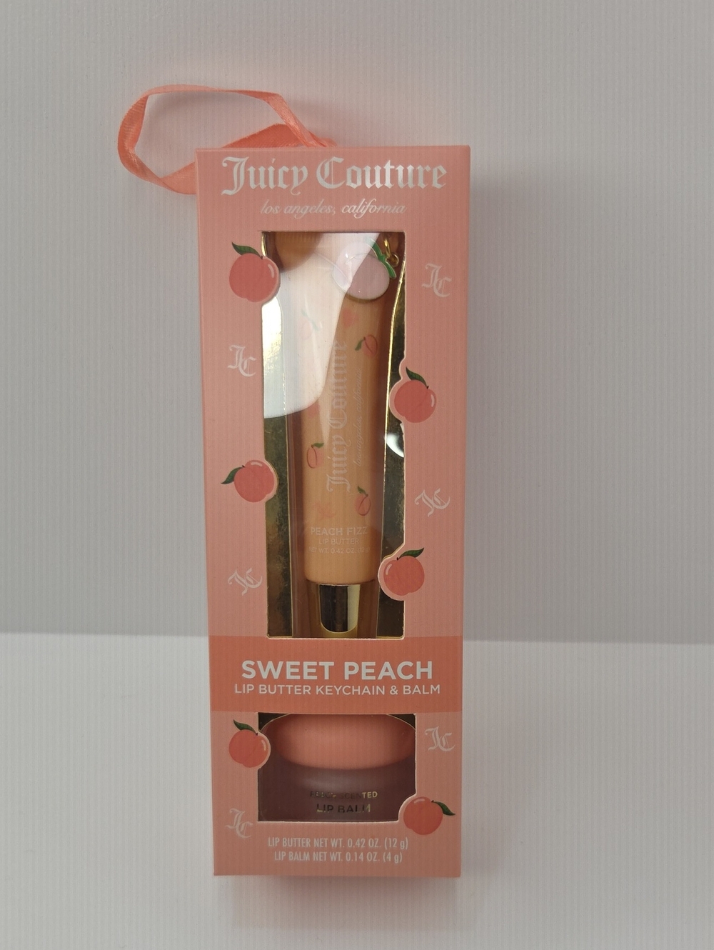 🍑▪️Juicy Couture▪️ Sweet Peach Lip Butter Keychain & Balm - Peach - Picture 2 of 4